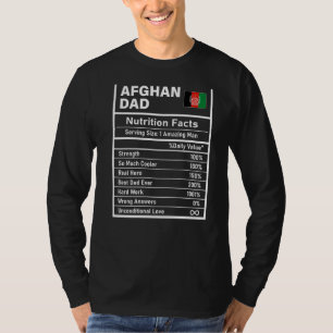 Mens Afghan Dad Nutrition Facts Father's Day Natio T-Shirt