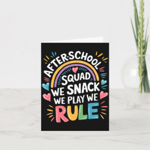 Mens afterschool squad snack play rule school card