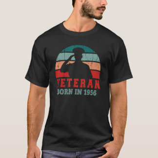 Mens Age 66 Years Old Birth Year 1956 Retro Proud  T-Shirt