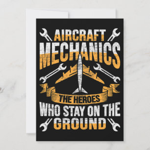 Mens Aircraft Mechanic Hero Design for a aircraft Invitation