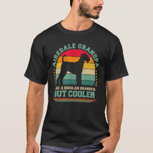 Mens Airedale Dog  Vintage Airedale Grandpa Father T-Shirt