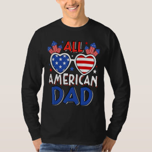 Mens All American Dad 4th Of July American Flag Su T-Shirt
