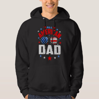 Mens All American Dad 4th Of July  Fathers Day Hoodie