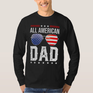 Mens All American Dad Family Fourth 4th Of July Am T-Shirt