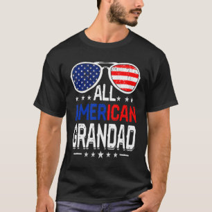 Mens All American Grandad 4th Of July Father's Day T-Shirt