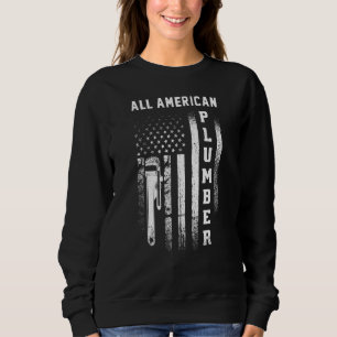 Mens All American Plumber Men Plumbing Wrench Us F Sweatshirt