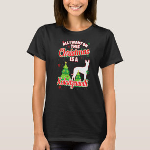 Mens All I Want On This Christmas Is A Xoloitzcuin T-Shirt