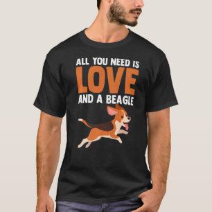Mens All You Need Is Love And A Beagle Dog Owner D T-Shirt