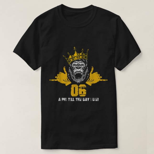 Mens Alpha African 1906 Fraternity Hand Sign Ape C T-Shirt (Design Front)