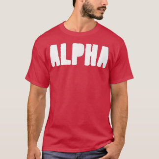 Mens ALPHA Gym Fitness Workout Bodybuilding Motiva T-Shirt