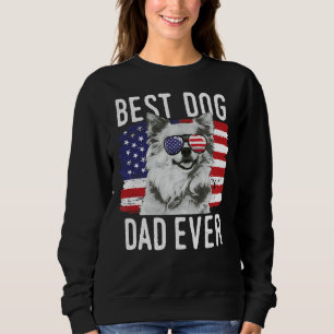 Mens American Flag Best Dog Dad Ever Chihuahua Usa Sweatshirt