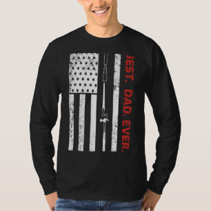 Mens American Flag Best Woodworker Dad Ever Fathe T-Shirt