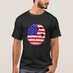 Mens American Flag Bowling July 4th Usa Men Women T-Shirt