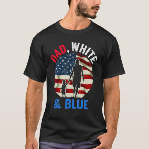 Mens American Flag Dad 4th Of July Patriotic Dad U T-Shirt