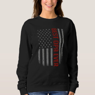 Mens American Flag Dad For Father's Day Best Opa Sweatshirt