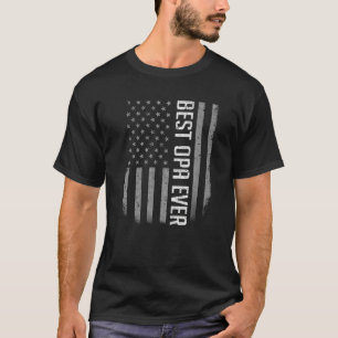Mens American Flag Dad   For Father's Day Best Opa T-Shirt