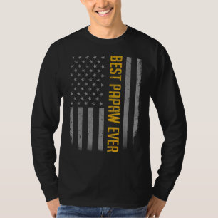 Mens American Flag Dad For Fathers Day Best Papa T-Shirt