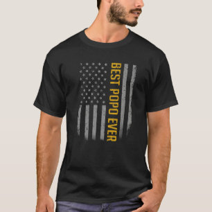 Mens American Flag Dad For Father's Day Best Pop T-Shirt