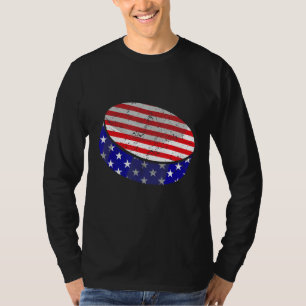 Mens American Flag Hockey July 4th Usa Men Women K T-Shirt