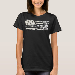 Mens American Flag Husband Daddy Father's Day Dad T-Shirt