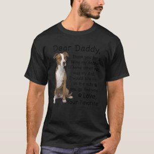 Mens American Pitbull Terrier  Pet Dog  Fathers Da T-Shirt