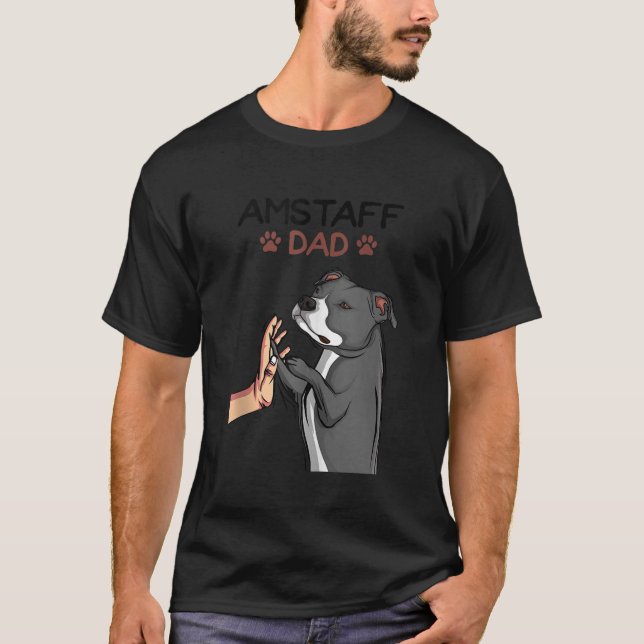 Mens American Staffordshire Terrier Amstaff Dad Do T-Shirt (Front)