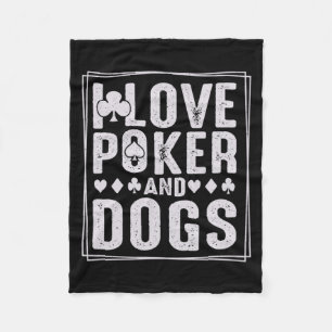 Mens And Dogs Funny Play Card Gambler Performance Fleece Blanket