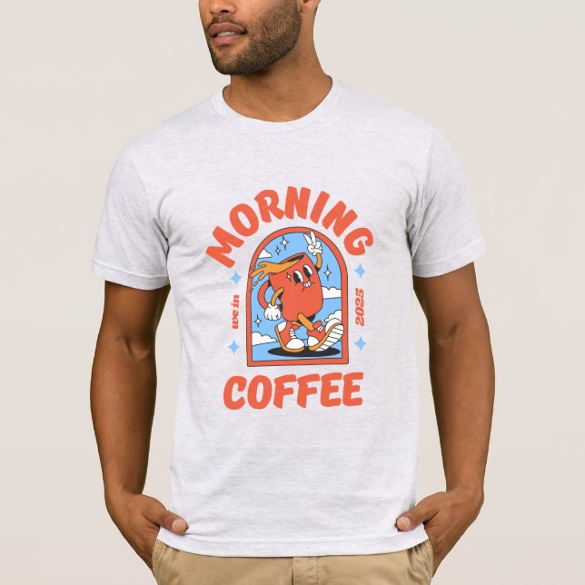 Men's and Women's T-Shirt - Morning Coffee (Front)