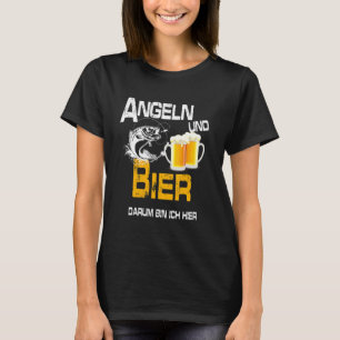 Mens Angler Papa Father's Day Fishing And Beer Da T-Shirt