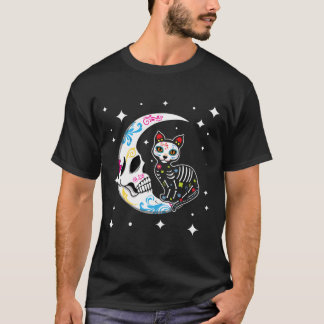 Mens Animal Cat And Moon Souls Day Of Government T-Shirt