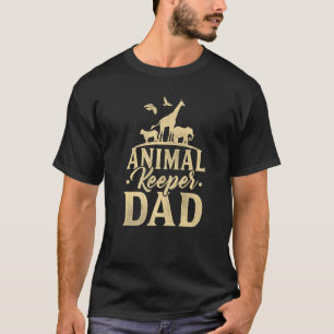 Mens Animal Keeper Dad Zoo Keeper Animal Lover Zoo T-Shirt