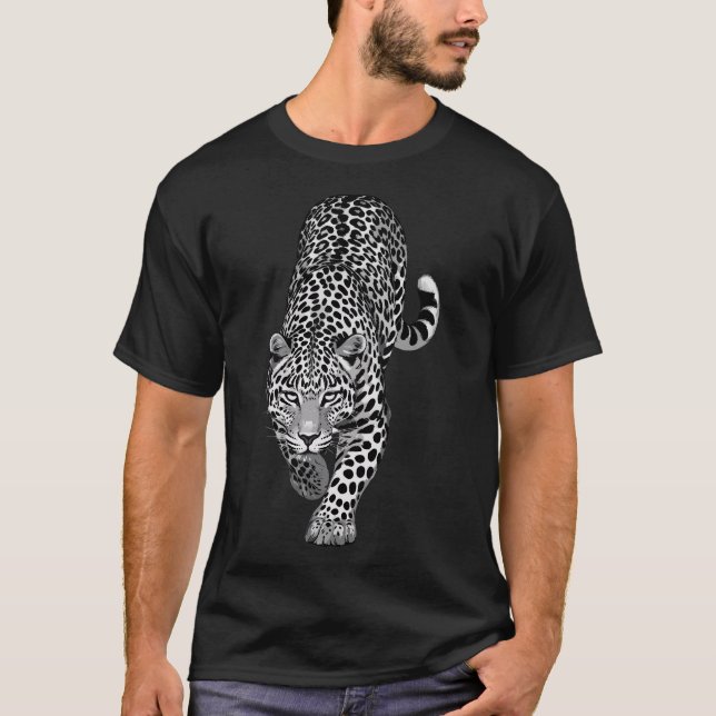 Men's Animal T-Shirt Printed Leopard  (Front)