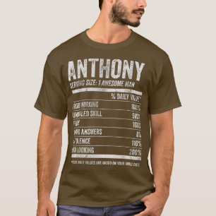 Mens Anthony Nutrition Personalised Name  Funny Na T-Shirt