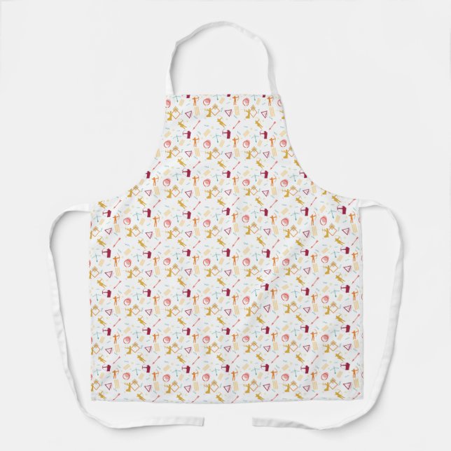 Men's Archery - Boys Bow and Arrow Pattern Apron (Front)