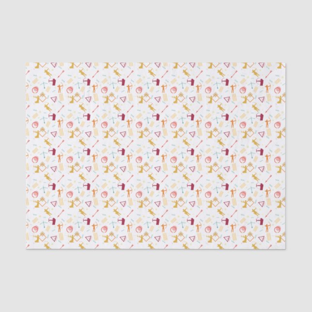 Men's Archery - Boys Bow and Arrow Pattern Tissue Paper (Front)