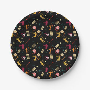 Mens Archery - Boys Bow n Arrow Abstract Art Paper Plate