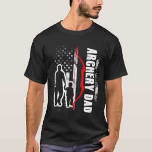 Mens Archery Dad Cool Father Son Bonding Fathers T-Shirt