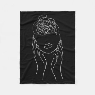 Mens Arrow Semicolon Mental Health Awareness Fleece Blanket
