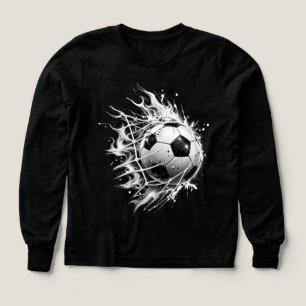 Men's Artistic Soccer Long Sleeve T-Shirt - Cool F