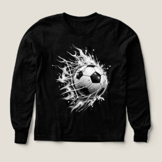 Men's Artistic Soccer Long Sleeve T-Shirt - Cool F