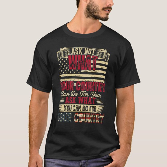 Mens Ask what you can do for your Country  Veteran T-Shirt (Front)