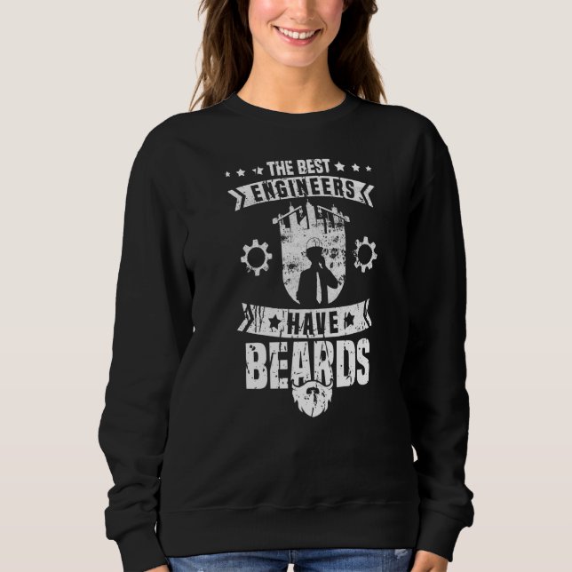 Mens Audio Sound Engineer Beard  Music Producer St Sweatshirt (Front)