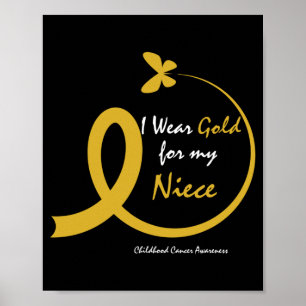 Mens Aunt Uncle Wear Gold For Niece Childhood Poster