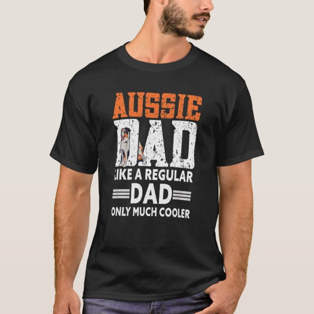 Mens Aussie Dad  Aussie Owner Australian Shepherd  T-Shirt (Front)