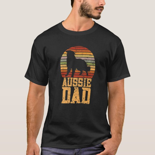 Mens Aussie Dad  Aussie Owner Australian Shepherd  T-Shirt (Front)
