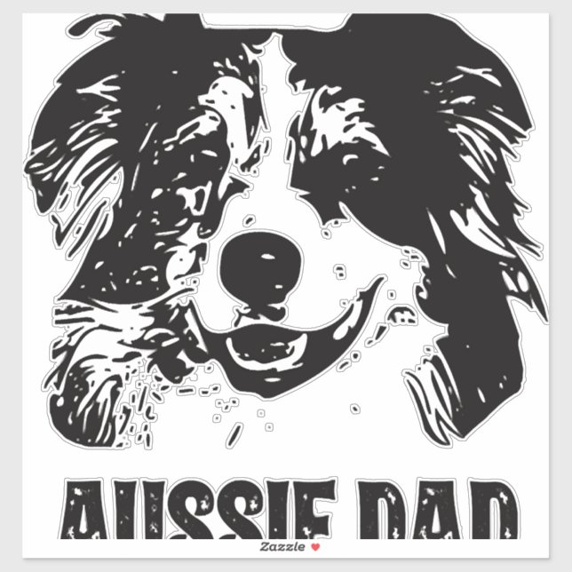 Mens Aussie Dad - Australian Shepherd Dog Dad (Sheet)