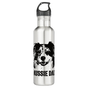 Mens Aussie Dad - Australian Shepherd Dog Dad 710 Ml Water Bottle
