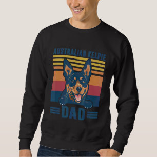 Mens Australian Kelpie Dad Father Retro Australian Sweatshirt