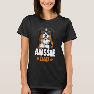 Mens Australian Shepherd Aussie Dad Dog T-Shirt