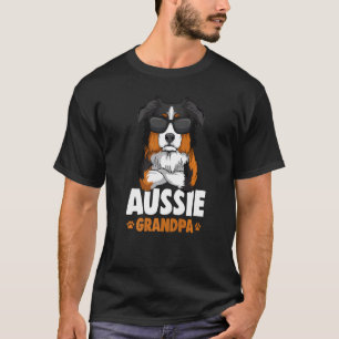 Mens Australian Shepherd Aussie Grandpa Dog Premiu T-Shirt